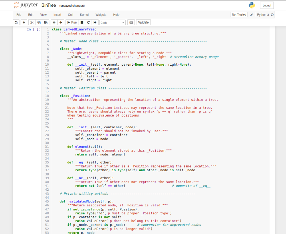 Logout Not Trusted Python 3 O jupyter BinTree