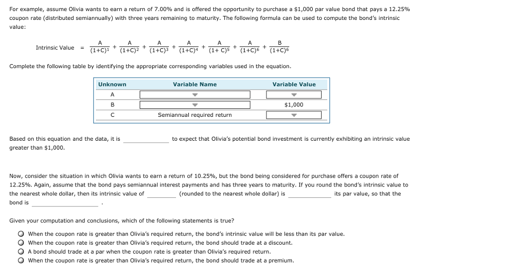 Solved 3. Bond valuation Aa Aa The process of bond valuation | Chegg.com