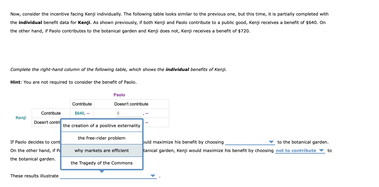 Solved 3. Voluntary contributions toward a public good Kenji | Chegg.com