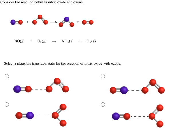 Solved Consider the reaction between nitric oxide and ozone. | Chegg.com