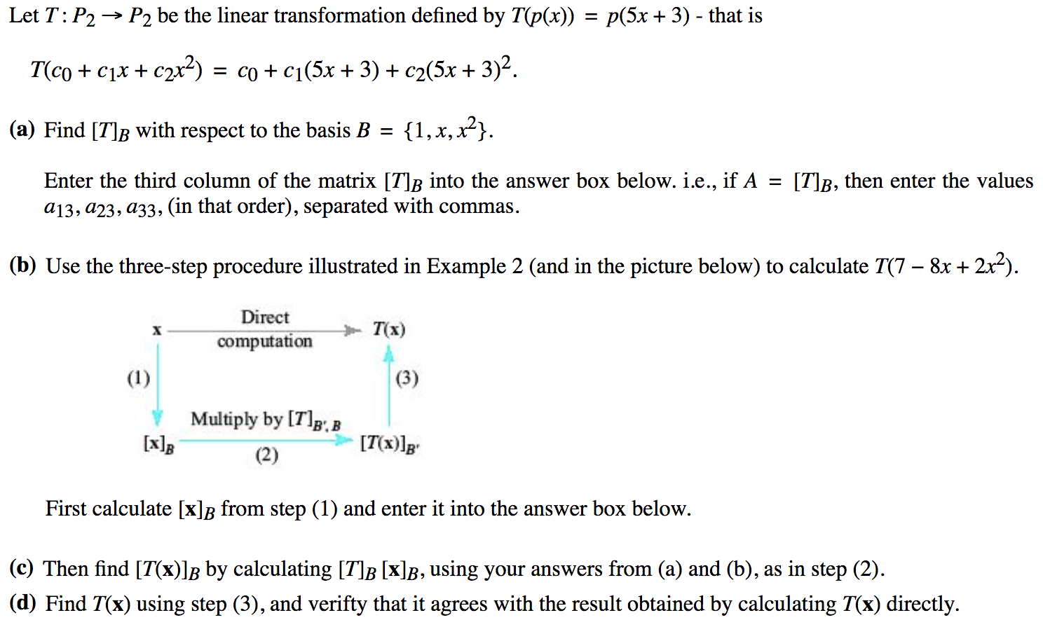 Solved Let T P2 → P2 Be The Linear Transformation Defined 6645