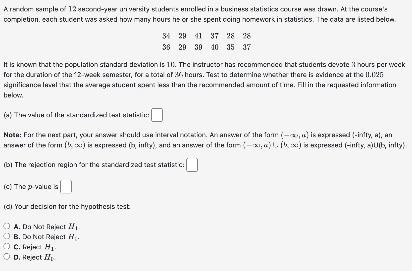 Solved A random sample of 12 second-year university students | Chegg.com