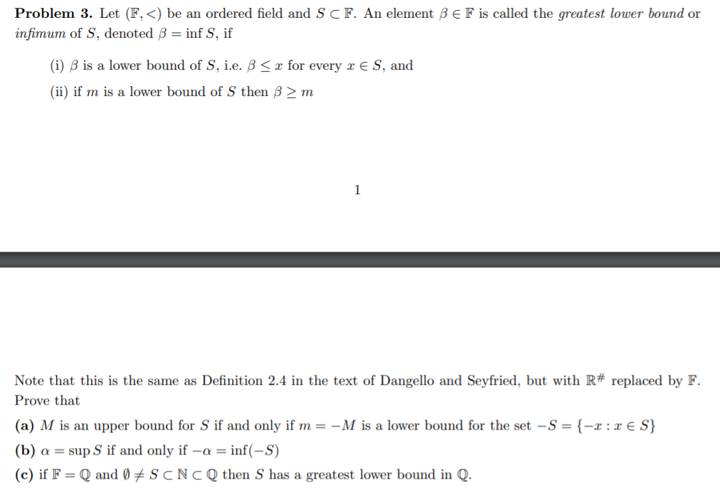 Solved Problem 3. Let (F,