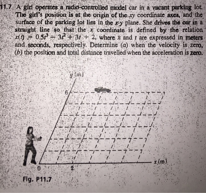 Solved A girl operates a radiocontrolled model car in a