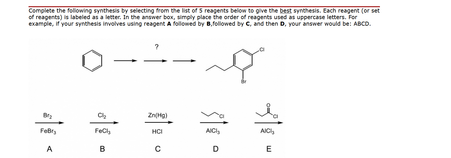 Solved Complete The Following Synthesis By Selecting From | Chegg.com