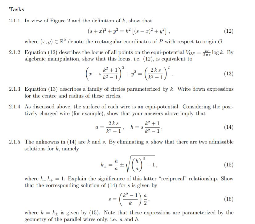 Solved 2 The capacitance of two parallel wires 2.1 Replacing | Chegg.com