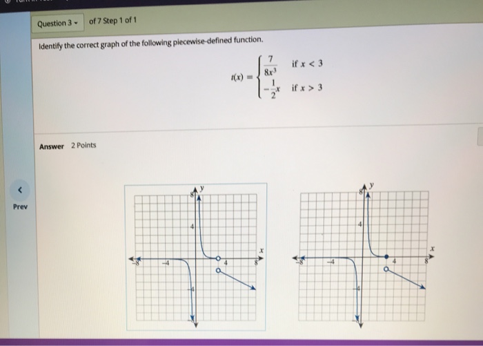Solved Question 3of 7 Step 1 of1 Identify the correct graph | Chegg.com