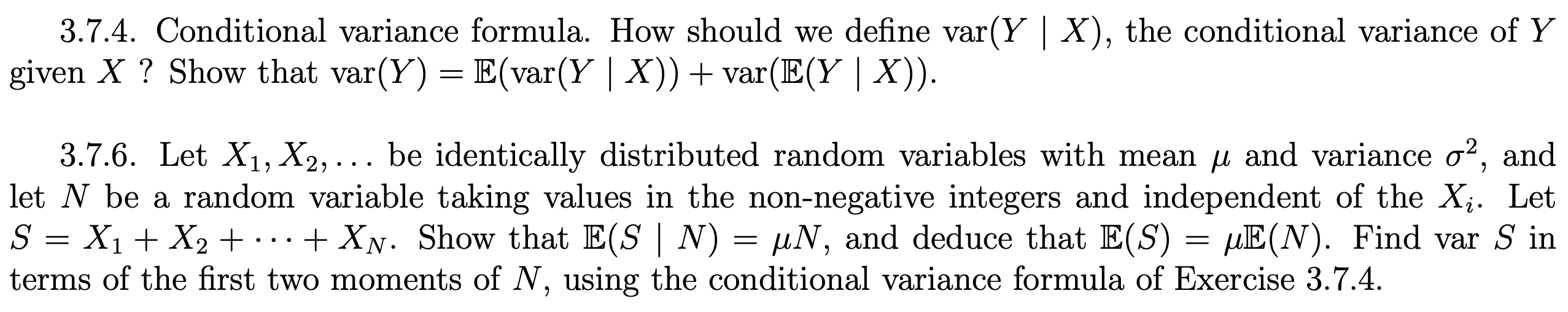 Solved 3 7 4 conditional variance formula how should we chegg