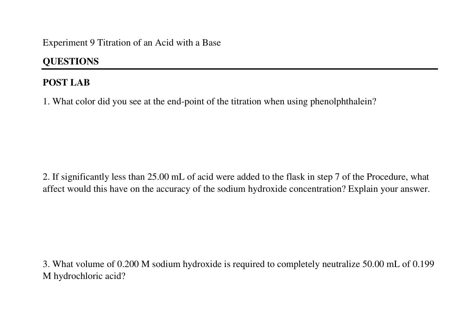 titration of acids and bases experiment 20