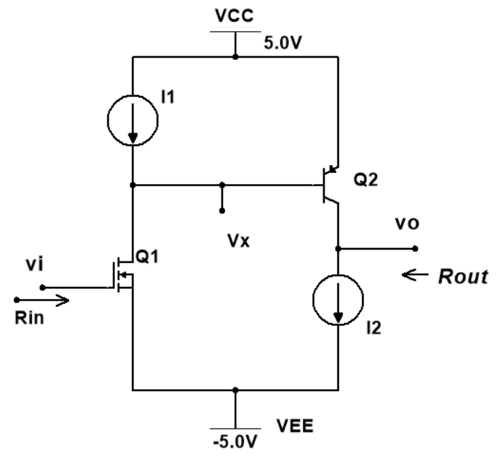 Solved For The Two-stage Amplifier Shown The Following Is | Chegg.com