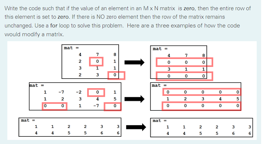 Solved Write the code such that if the value of an element | Chegg.com