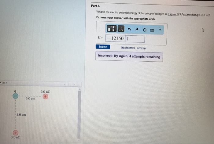 Solved What is the electric potential energy of the group of | Chegg.com
