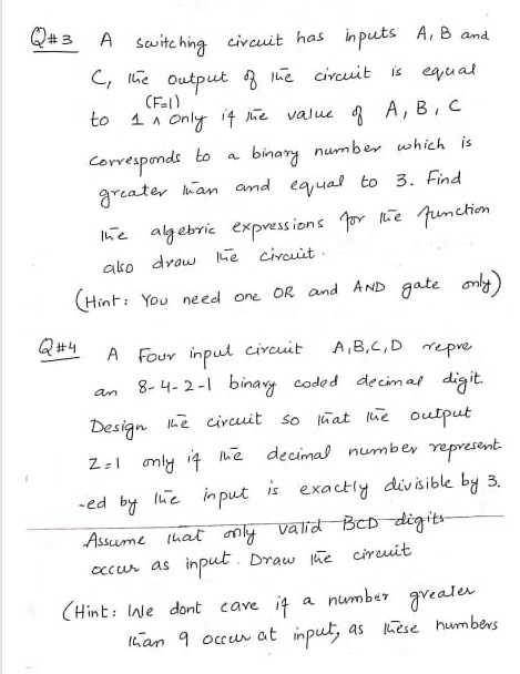 Solved Digital Logic Design Assignment Ment No 2 63 1 W Chegg Com