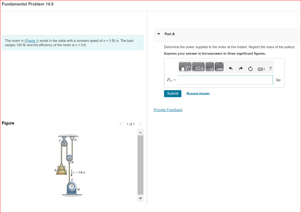 Solved Fundamental Problem 14.9 Part A The motor in winds in | Chegg.com