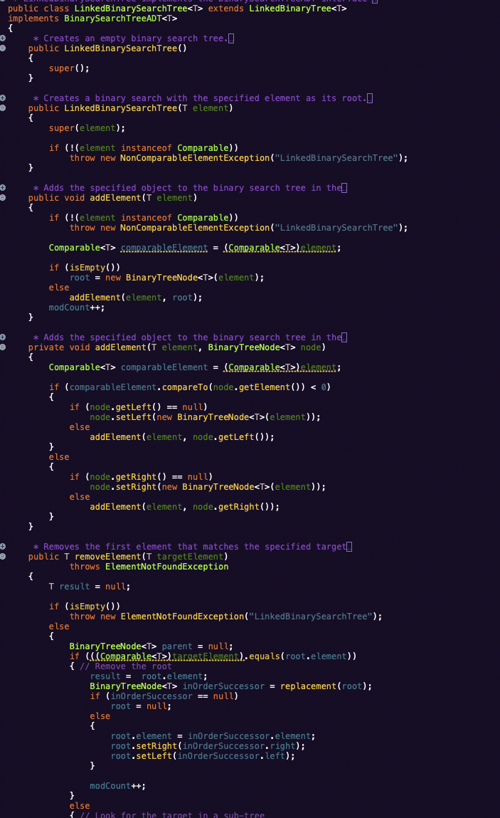 Solved Create a method called printTree() that displays | Chegg.com