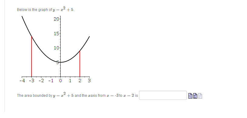 solved-below-is-the-graph-of-y-x2-5-the-area-bounded-by-chegg