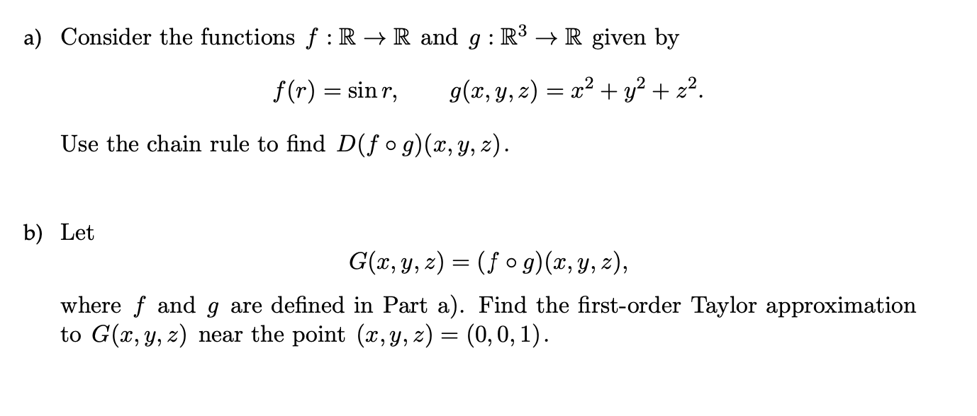 Solved A) Consider The Functions \\( F: \\mathbb{R} | Chegg.com