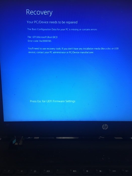 Solved Recovery Your PC/Device needs to be repaired The Boot | Chegg.com