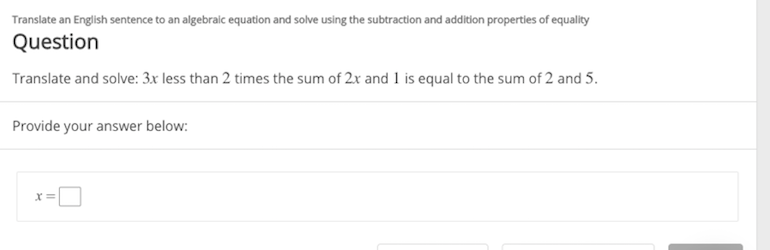 Solved: Translate An English Sentence To An Algebraic Equa... | Chegg.com