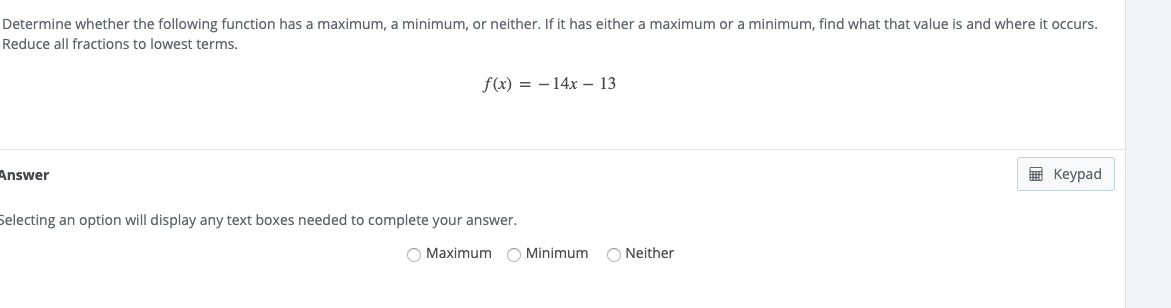 Solved Determine whether the following function has a | Chegg.com