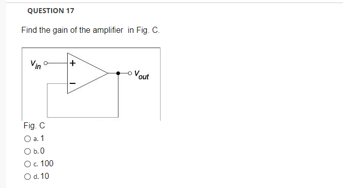 Solved Find The Gain Of The Amplifier In Fig. C. | Chegg.com