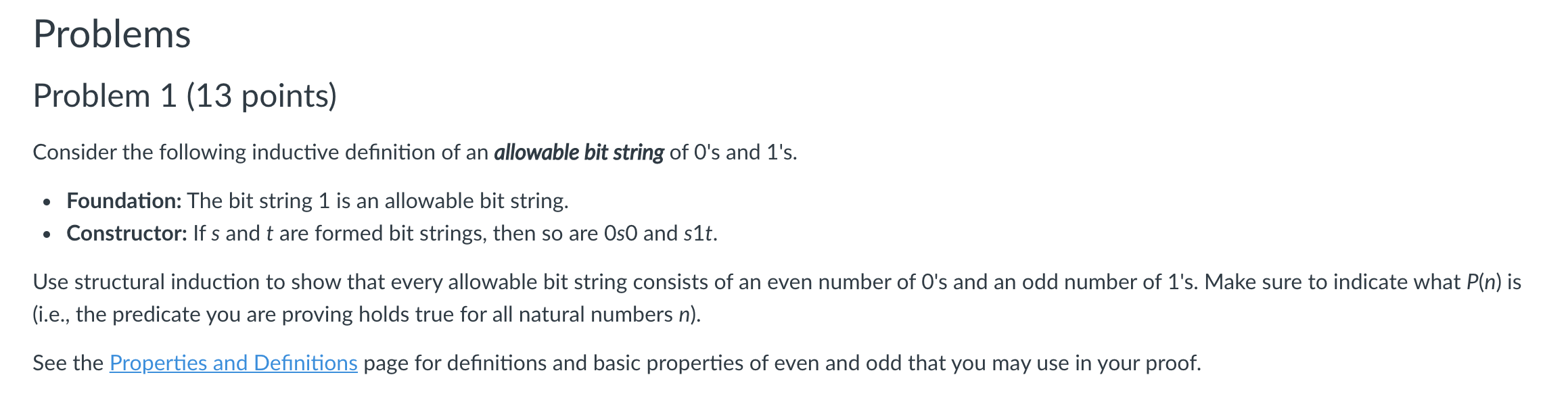 Solved Problems Problem 1 (13 points) Consider the following | Chegg.com