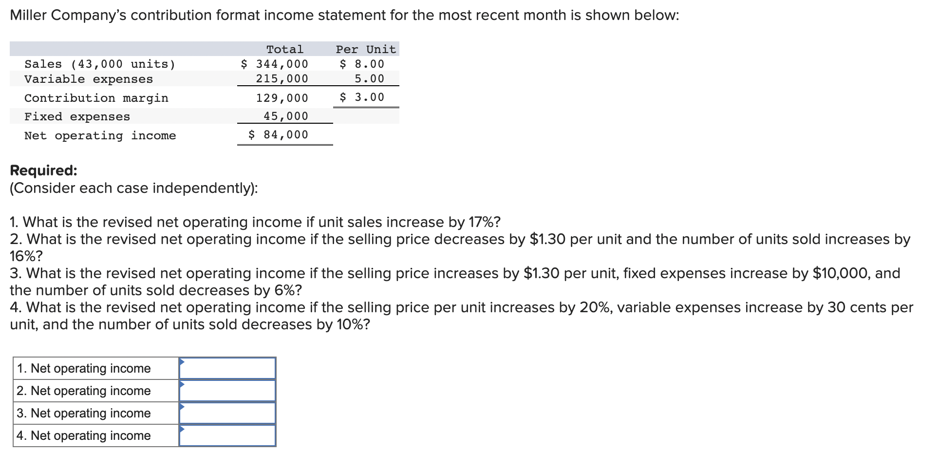Solved Required: (Consider each case independently): 1. What | Chegg.com
