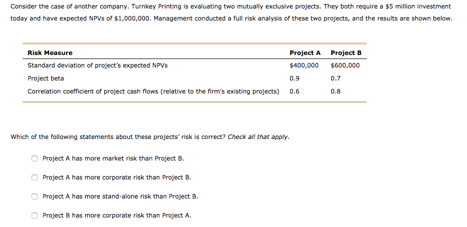 Solved Consider The Case Of Another Company. Turnkey | Chegg.com