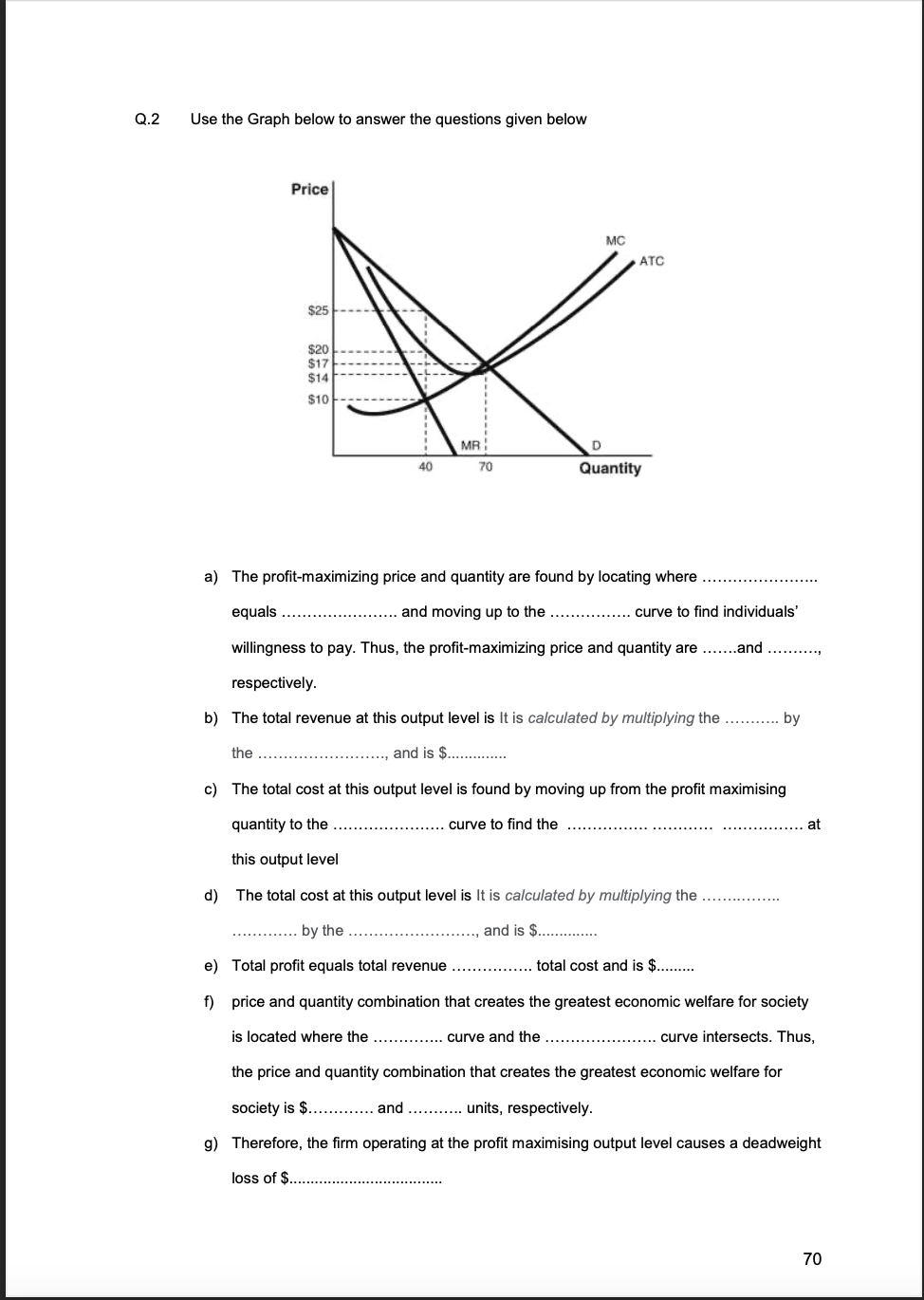Solved Q.2 Use the Graph below to answer the questions given | Chegg.com
