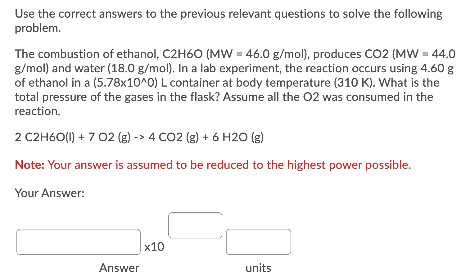 Solved Use the correct answers to the previous relevant | Chegg.com