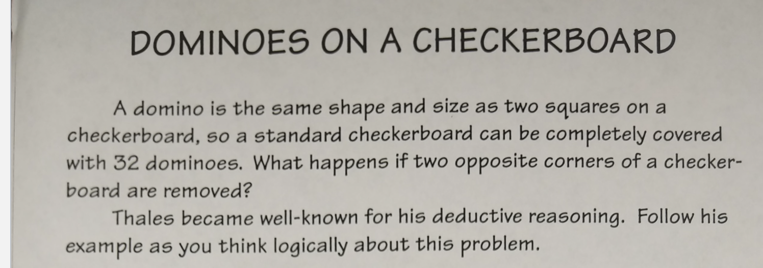 Problem #052 – chessboard domino