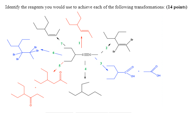 Solved Identify the reagents you would use to achieve each | Chegg.com