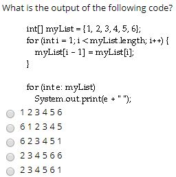 Solved What is the output of the following code? int[] | Chegg.com