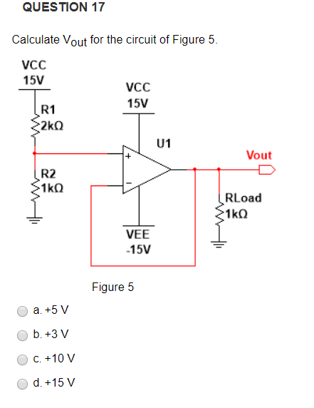 Solved QUESTION 17 Calculate Vout for the circuit of Figure | Chegg.com