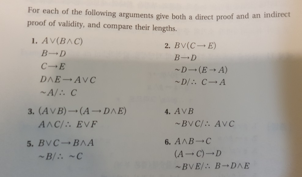 Solved For Each Of The Following Arguments Give Both A Proof | Chegg.com