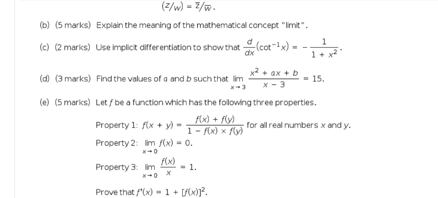 Solved Z W 7 W B 5 Marks Explain The Meaning Of Chegg Com