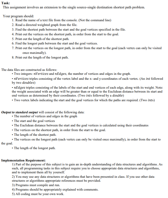 Solved Task: This assignment involves an extension to the | Chegg.com