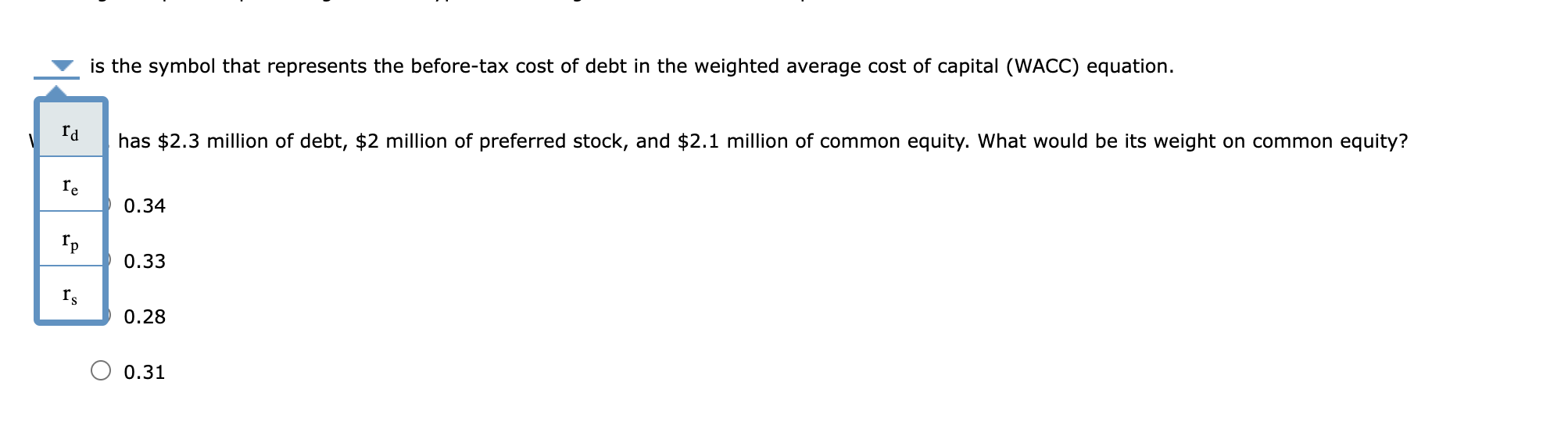 Solved 1. The Basic WACC Equation The Calculation Of WACC | Chegg.com