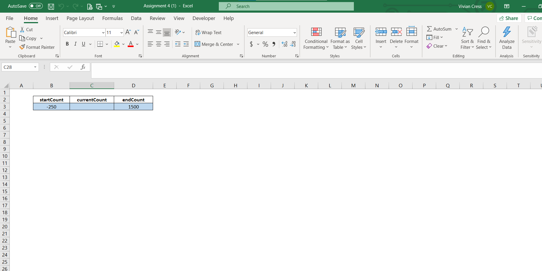 AutoSave Off PL Assignment 4 (1) - Excel O Search | Chegg.com
