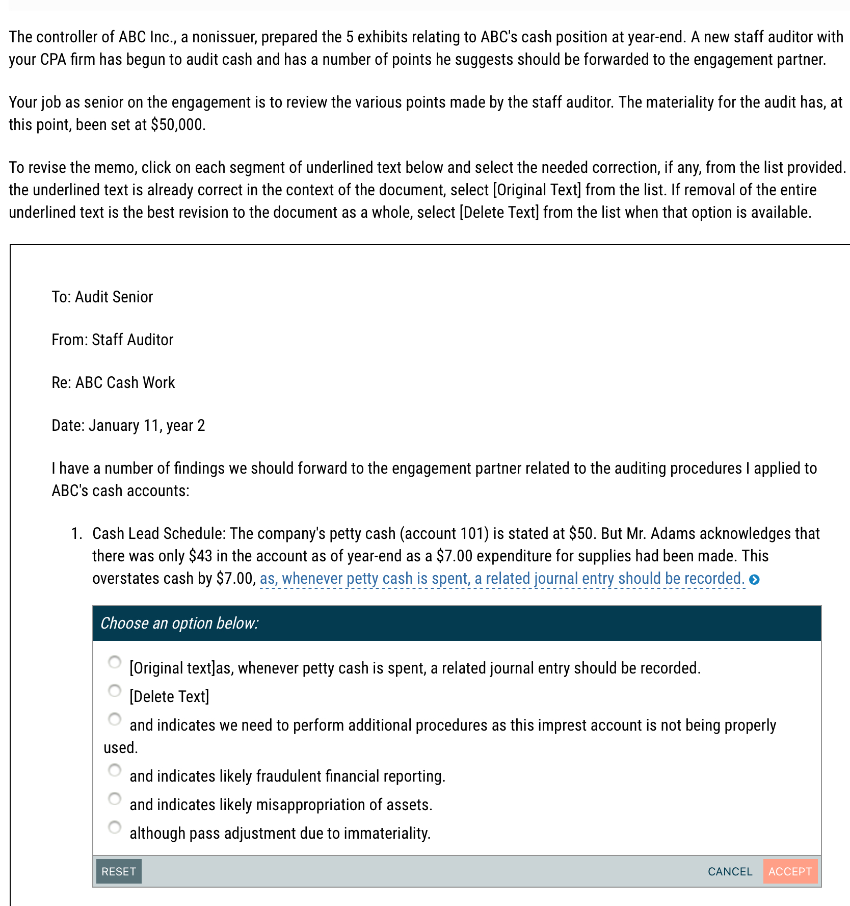 Solved The controller of ABC Inc., a nonissuer, prepared the | Chegg.com