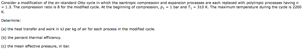 Solved Consider A Modification Of The Air Standard Otto C Chegg Com