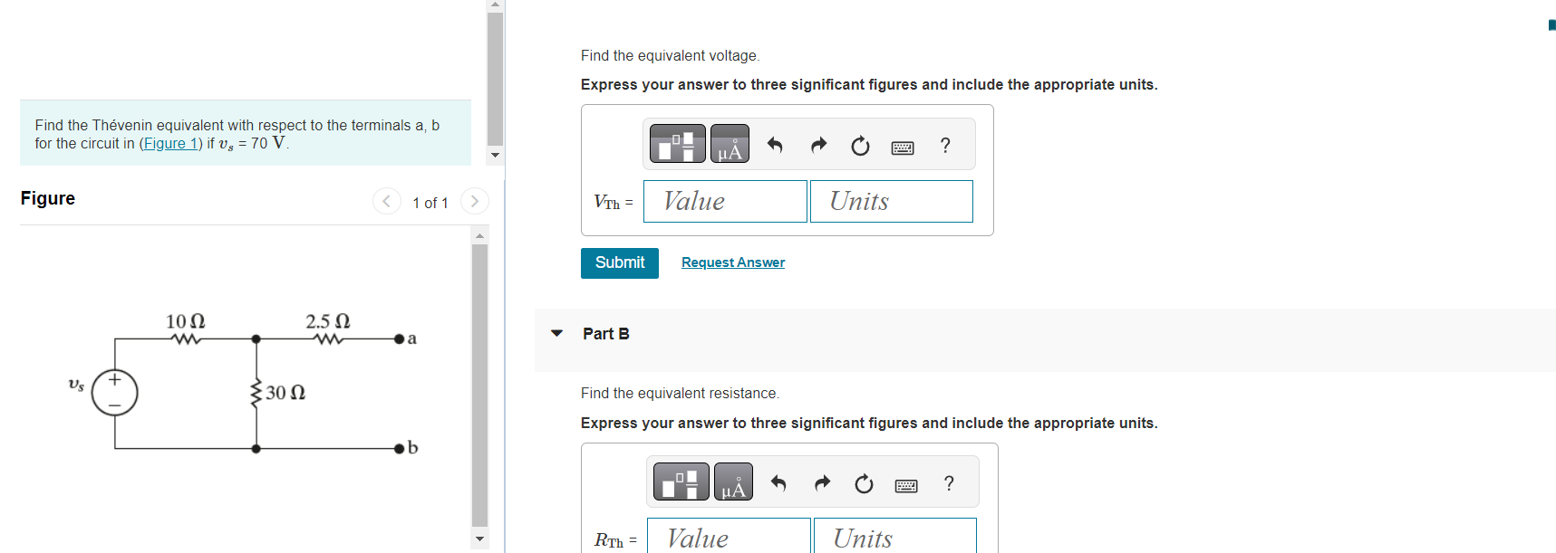 Solved Find the equivalent voltage. Express your answer to | Chegg.com