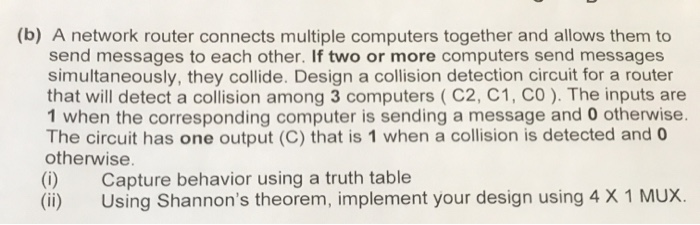Solved (b) A network router connects multiple computers | Chegg.com
