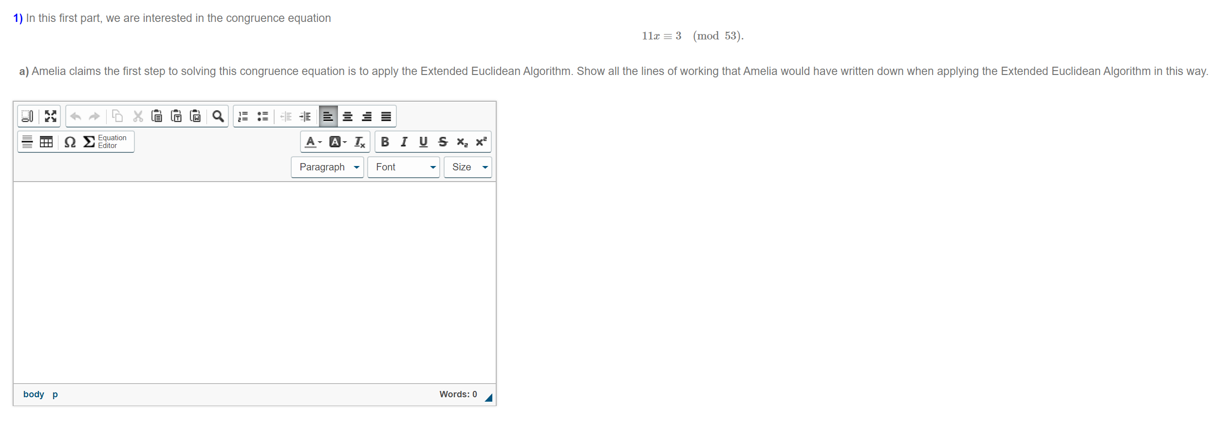 Solved 1) In this first part, we are interested in the | Chegg.com