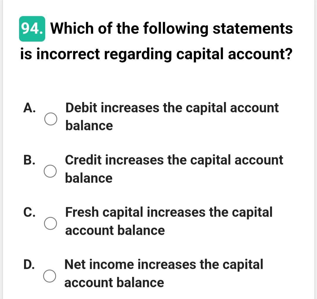 Solved Which Of The Following Statements Is Incorrect | Chegg.com