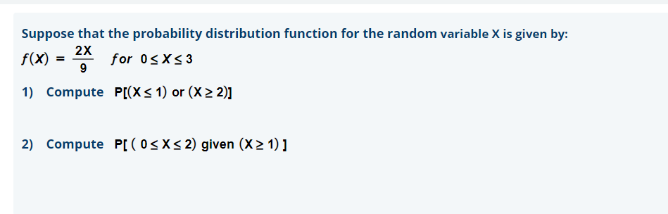 Solved Suppose that the probability distribution function | Chegg.com