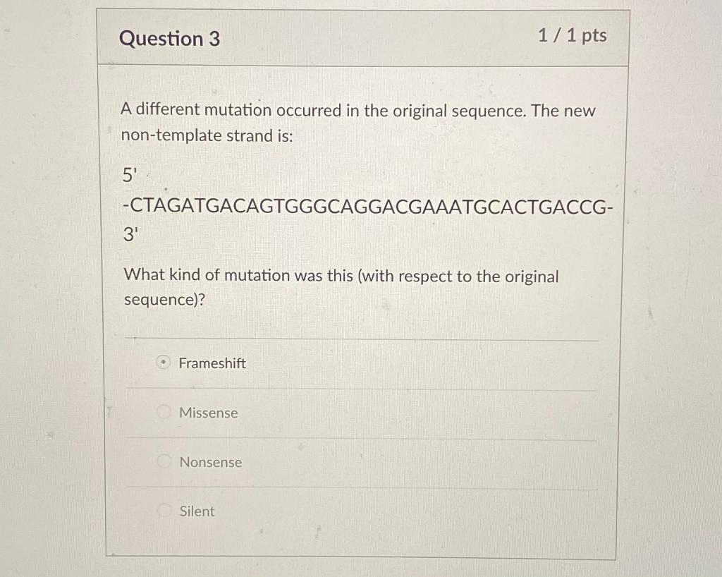 Solved Below is the NON-template strand of a | Chegg.com