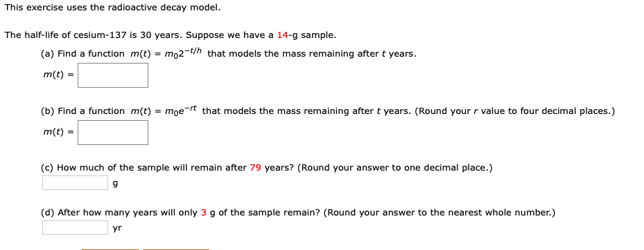 Solved This Exercise Uses The Population Growth Model Th Chegg Com