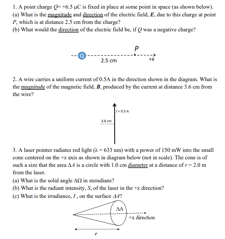 Solved 1 A Point Charge Q 6 5 Uc Is Fixed In Place At Chegg Com