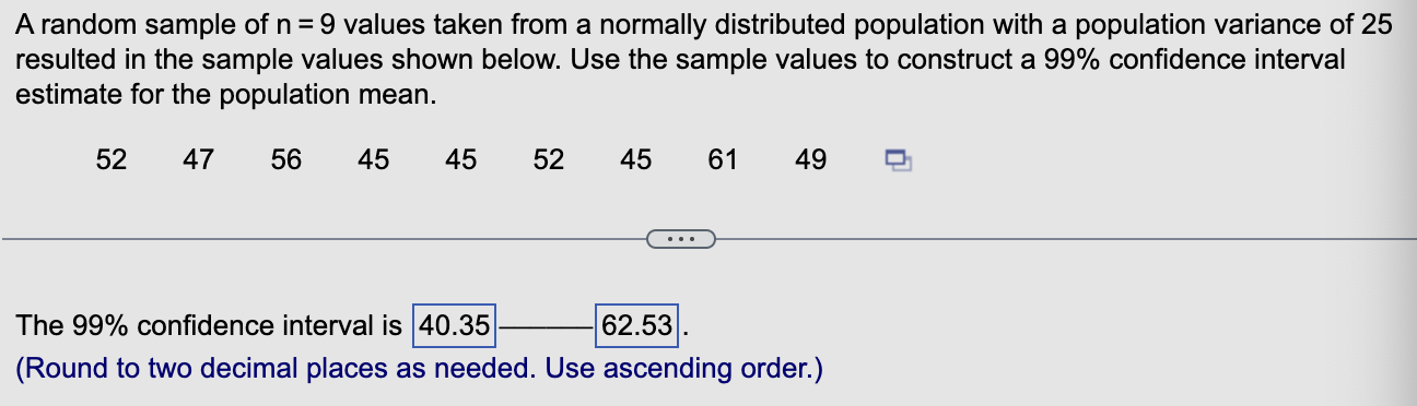 Solved A random sample of n=9 values taken from a normally | Chegg.com